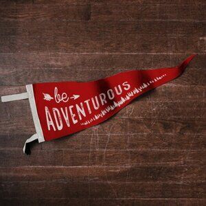 Be Adventurous - Screen Printed Vintage Retro Wool Felt Pennant
